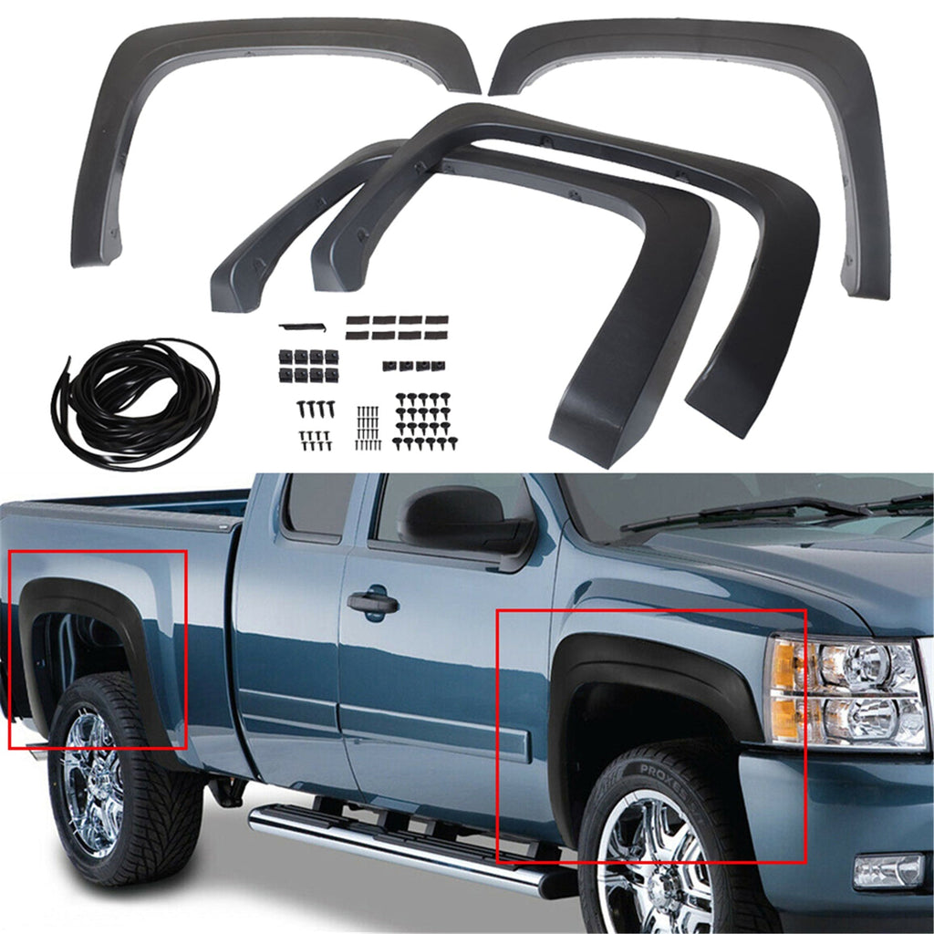 Textured Factory OE Style Fender Flares For 2007-13 Chevrolet Silverado 1500 Lab Work Auto