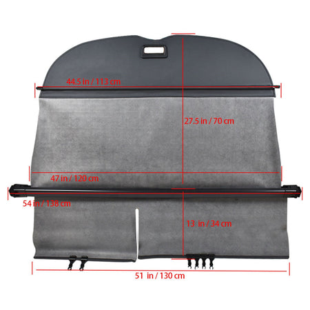 Trunk Cargo Luggage Security Shade Cover Shield For Nissan Murano 2015-2018 Lab Work Auto