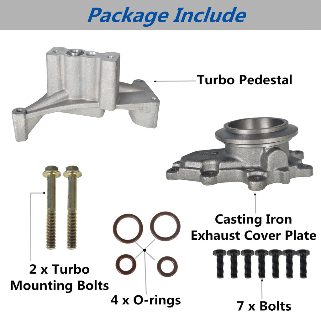 Turbo Pedestal+Bolts & Exhaust Housing For Ford F-250 E-350 7.3L Warranty 2 Year Lab Work Auto