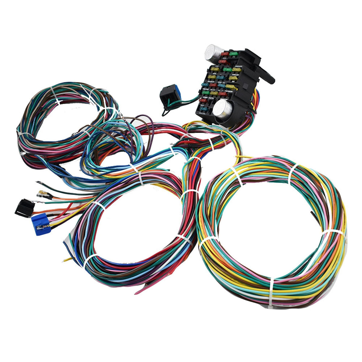 Universal 21 Circuit Wiring Harness For CHEVY FORD JEEP HOTRODS Lab Work Auto