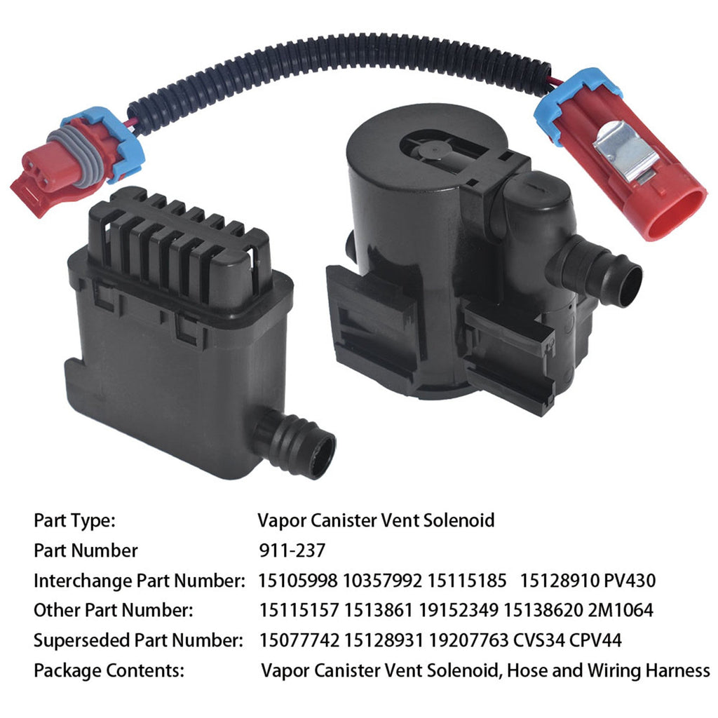 Vapor Canister Vent Solenoid for 2004-10 Chevrolet Silverado GMC Sierra 911-237 Lab Work Auto