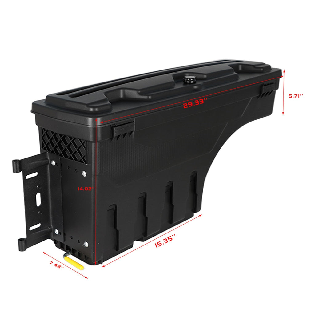 W/Lock Truck Wheel Well Storage Tool Box LEFT for 02-18 DODGE RAM 1500 2500 3500 Lab Work Auto