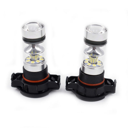 White 80W LED Fog Light Bulbs For 2007-2015 Chevy Silverado 5202 H16 6000K Pair Lab Work Auto