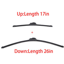 Load image into Gallery viewer, Windshield Wiper Blades J-HOOK New QUALITY 2 Pack 26&quot; &amp; 17&quot; INCH Bracketless Lab Work Auto 