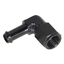 Load image into Gallery viewer, labwork 3/8 Inch 90 Degree Female Hose Barb Fuel Fittings 6AN Hose Adapter Black Anodized