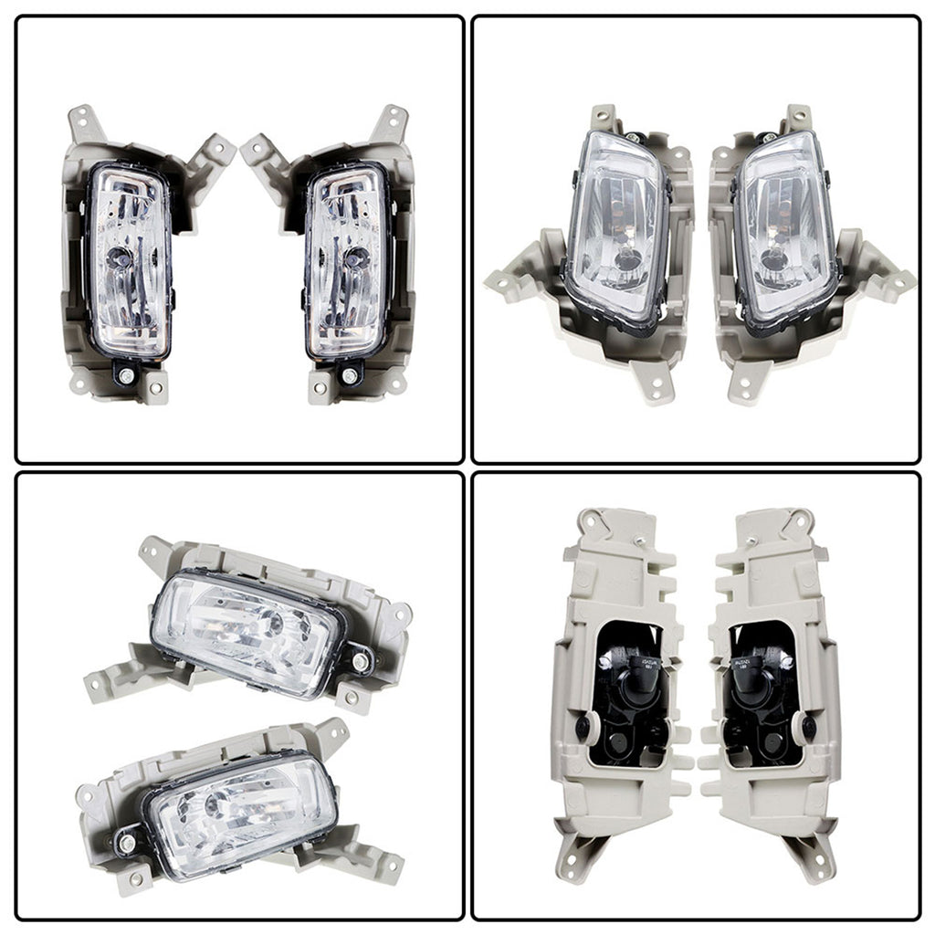 Left+Right Bumper Fog Light Assembly w/Halogen Bulbs For 2014-2015 Kia Sorento