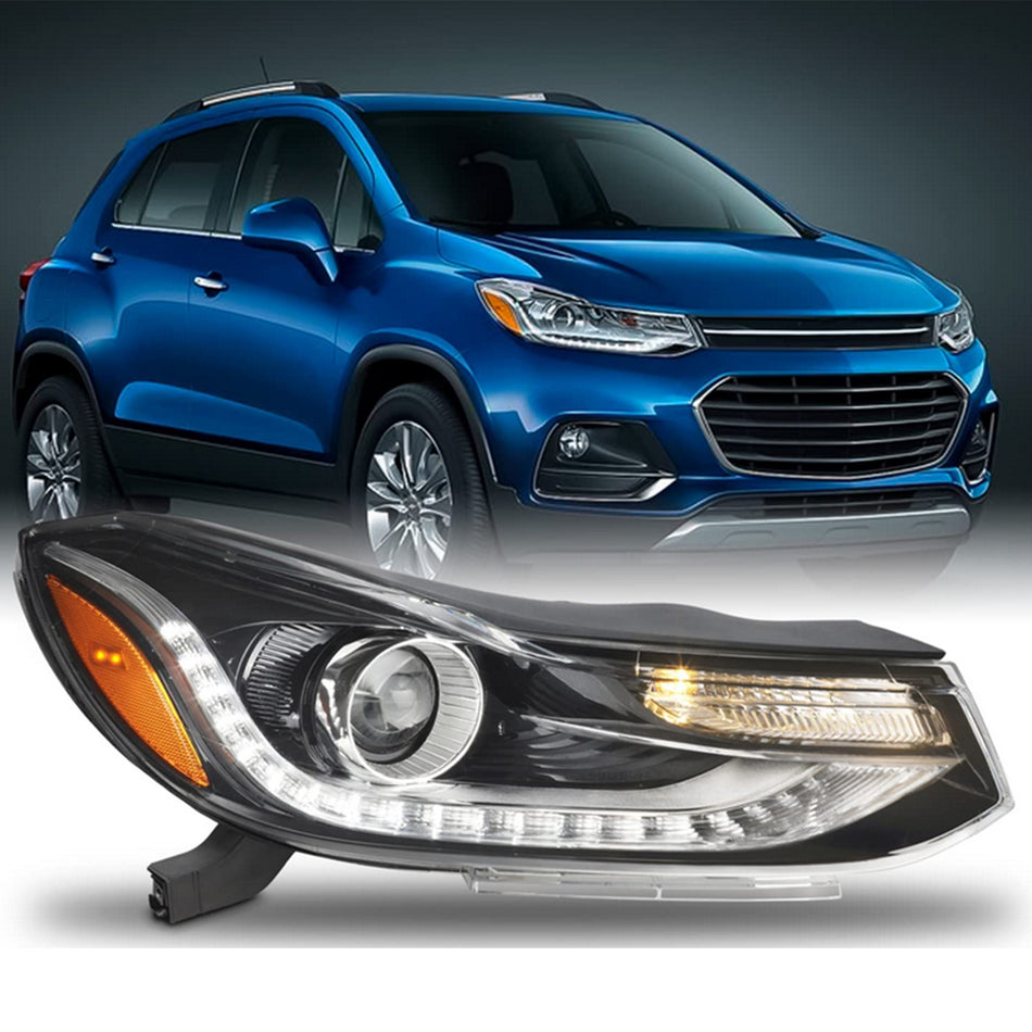 labwork Headlight Assembly, Compatible Replacement for 2017-2022 Chevy Trax Factory Style LED DRL Projector Headlamp for Passenger Side