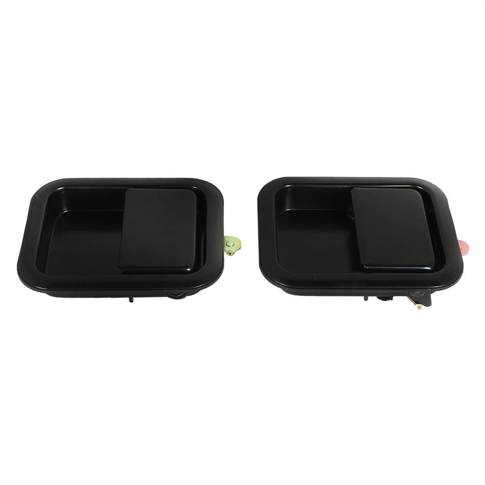 labwork 2 Pcs Black Front Left Front Right Outside Full Door Handle Replacement for 1997-2006 Jeep Wrangler 55176382AE 55176383AE