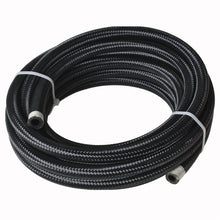 Load image into Gallery viewer, labwork 20FT Nylon Braided Fuel Hose Line &amp; 4AN Swivel Hose End Fitting Kit Black Lab Work Auto