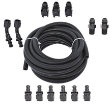 Load image into Gallery viewer, labwork 6AN 25 Feet Fuel Injection Line Fitting Adapter Kit Rubber Fuel Line Filler Feed Hose with 13pcs Push Lock Swivel Fitting Hose Ends Kit Lab Work Auto