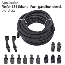 Load image into Gallery viewer, labwork 6AN 25 Feet Fuel Injection Line Fitting Adapter Kit Rubber Fuel Line Filler Feed Hose with 13pcs Push Lock Swivel Fitting Hose Ends Kit Lab Work Auto