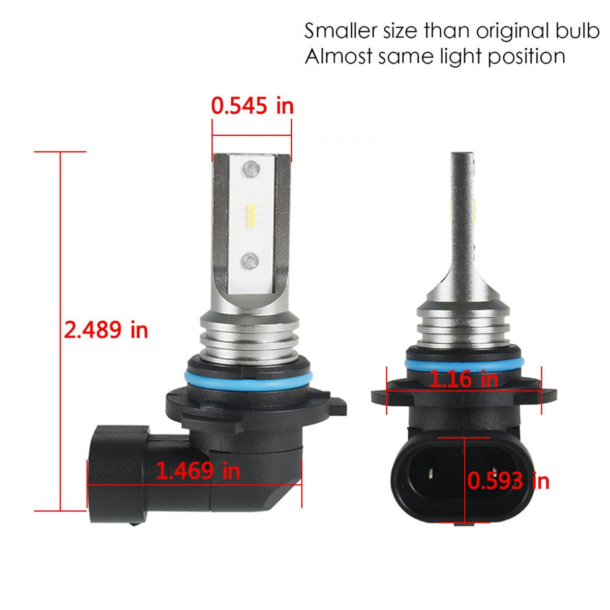 labwork 9005/HB3 LED Fog Light Bulbs 6000K 1600LM 10W Fog Light LED Conversion Kit, Pack of 2 Lab Work Auto 