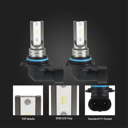 labwork 9005/HB3 LED Fog Light Bulbs 6000K 1600LM 10W Fog Light LED Conversion Kit, Pack of 2 Lab Work Auto 