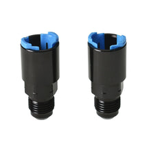 Load image into Gallery viewer, labwork AN6-6AN EFI Spring Lock Fuel Adapter Fitting to 3/8 Quick Connect with Thread Retainer Female Black 2pcs Lab Work Auto