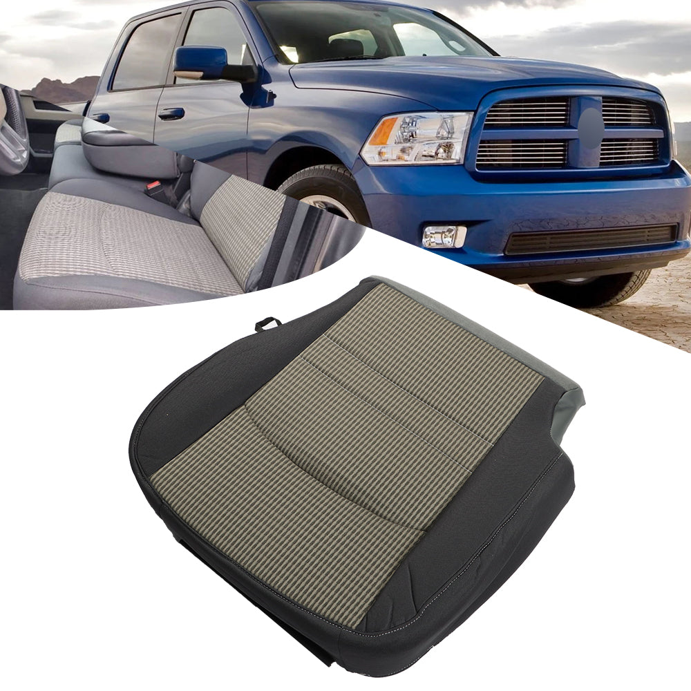 labwork Bottom Cloth Seat Cover+Seat Cushion Foam Pad For 09-12 Dodge Ram 1500 Lab Work Auto