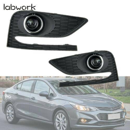 labwork Bumper Fog Lights Driving Lamps For 2016-2018 Chevy Cruze w/ Switch Lab Work Auto