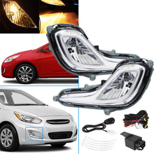 Load image into Gallery viewer, labwork Fog Lights Assembly 922011R010 922021R000 Replacement for 2012-2017 Accent Chrome Lens Bumper Fog Lamp Left+Right Side (Passenger &amp; Driver Side) Lab Work Auto