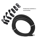 Labwork Fuel Line Hose Kit Nylon Stainless Steel Braided 3/8 Fuel Line 6AN 10FT Hose End Fitting Hose