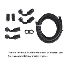 Load image into Gallery viewer, labwork Fuel Line Hose Kit, Nylon Stainless Steel Braided 5/8 Fuel Line 10 AN 10 FT Oil/Gas/Fuel Hose End Fitting Hose with 6 PCS Swivel Fuel Hose Fitting Adapter Hose Separator Clamp Kit Lab Work Auto 