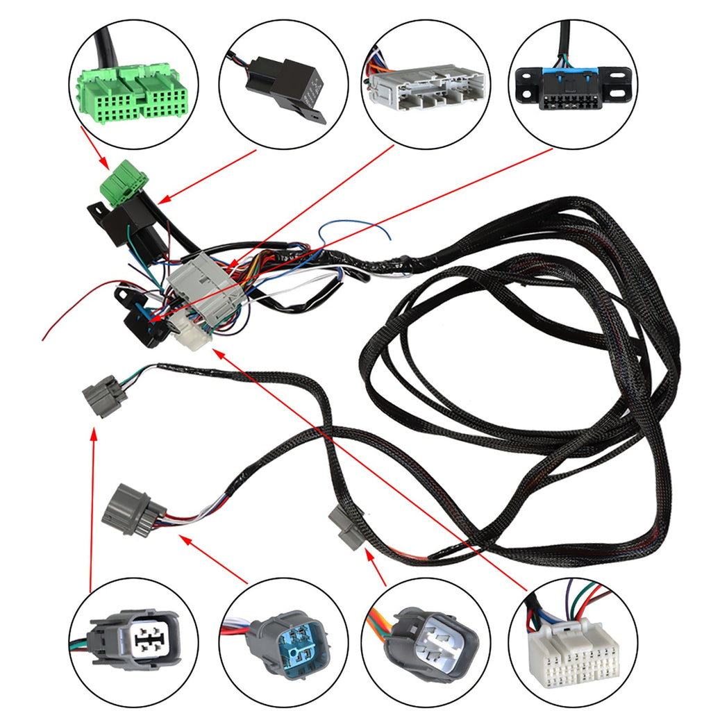 labwork K-Swap Conversion Wiring Repair Harness Pigtail K-Series K20A K20A2 K24 jumper EK - K-Swap Conversion Harness Replacement for Honda Civic 1.6L Lab Work Auto