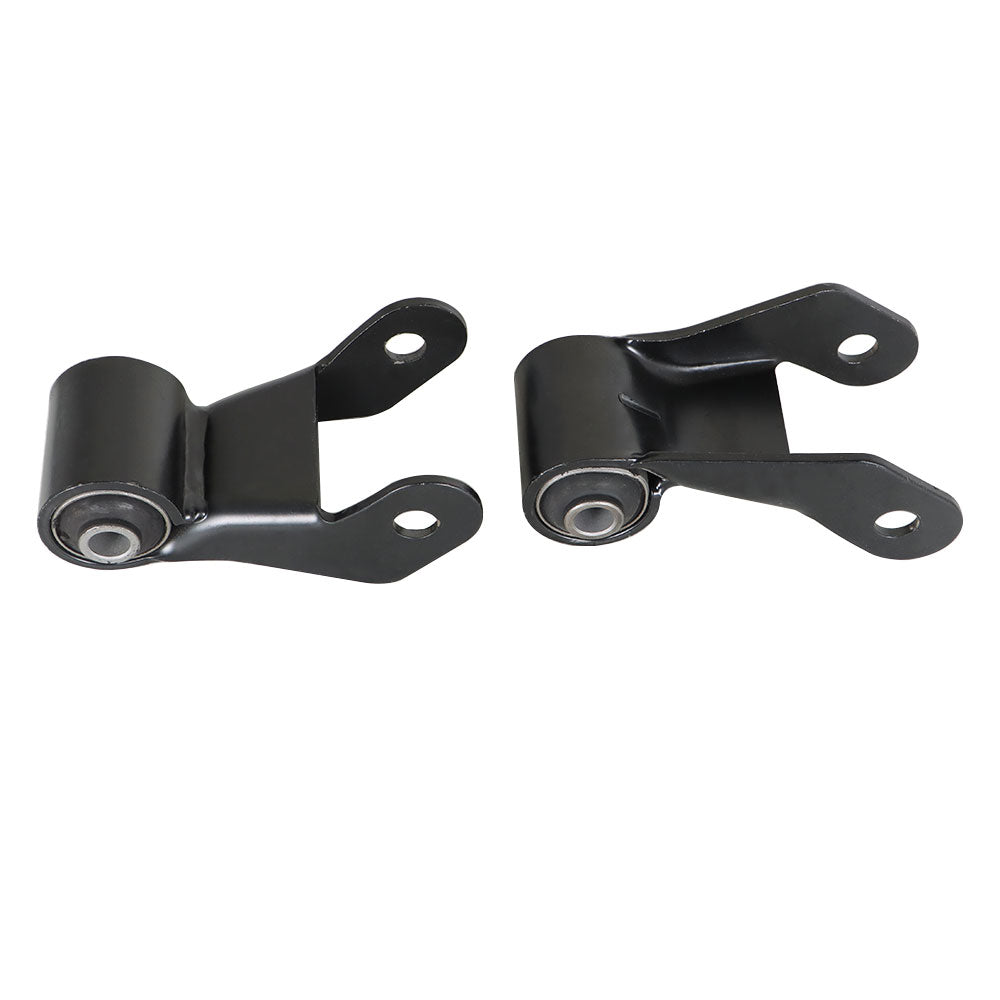 labwork Pair Of Leaf Spring Rearward Shackle Bracket Kit For 09-13 Chevy GMC Lab Work Auto