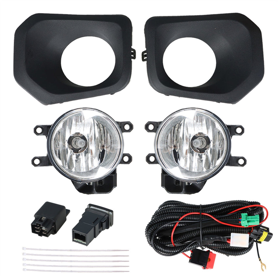 Fog Lights Lamps w/Wiring For 2016-2021 Toyota Tacoma Driver+Passenger Side