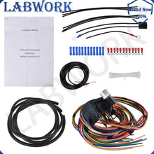 Load image into Gallery viewer, labwork Universal Harness 14 Circuit 14 Fuse 12v Street Hot Rat Muscle Rod Wire Lab Work Auto