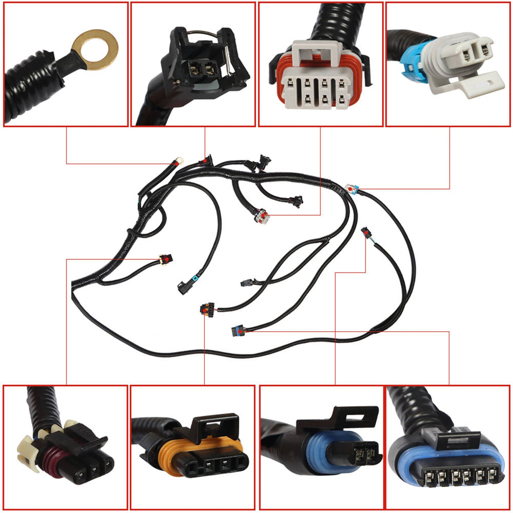 labwork Wiring Harness DBC LS1 Fit For 1997-2006 W/ 4L80E 4.8L 5.3L 6.0L EV6 Lab Work Auto