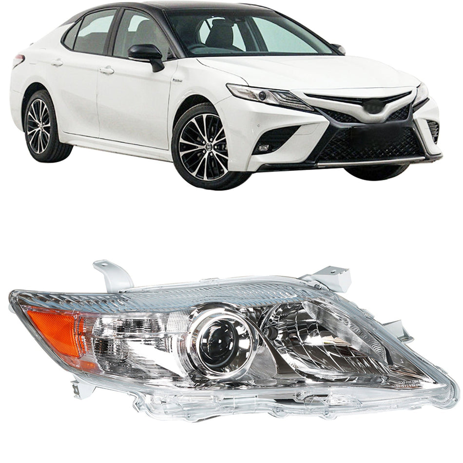 passenger side headlights  white background for2010-2011 Toyota Camry LE XLE Lab Work Auto