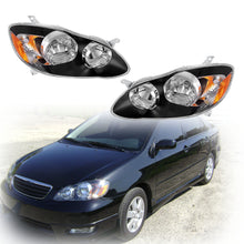 Load image into Gallery viewer, Headlamps Set For 2003 2004-2008 Toyota Corolla Headlights Housing Black Pair